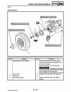 2008 Yamaha Rhino YXR70FX Factory Service Manual, Page 373