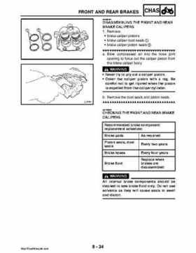 2008 Yamaha Rhino YXR70FX Factory Service Manual, Page 390