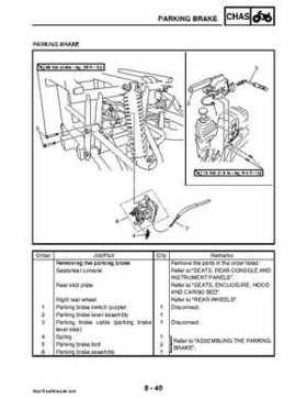 2008 Yamaha Rhino YXR70FX Factory Service Manual, Page 396