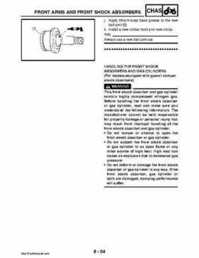 2008 Yamaha Rhino YXR70FX Factory Service Manual, Page 420