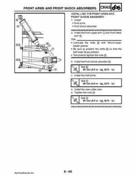 2008 Yamaha Rhino YXR70FX Factory Service Manual, Page 422