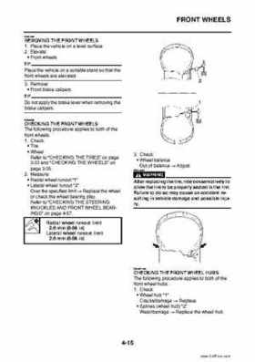 2009 Yamaha Grizzly Service Manual, Page 135