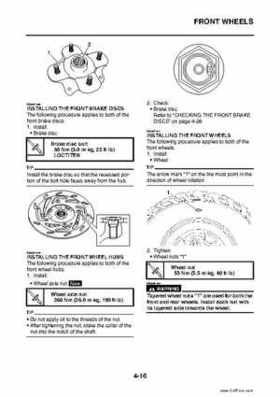 2009 Yamaha Grizzly Service Manual, Page 136