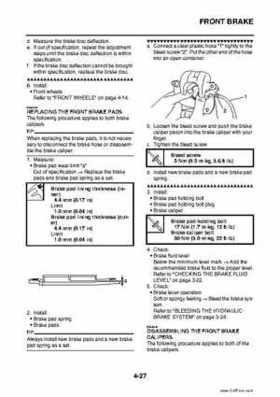 2009 Yamaha Grizzly Service Manual, Page 147