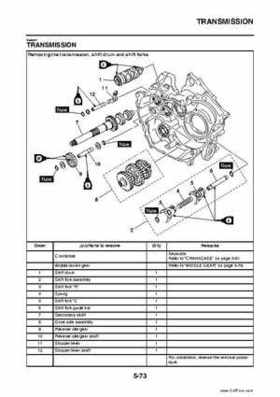 2009 Yamaha Grizzly Service Manual, Page 267