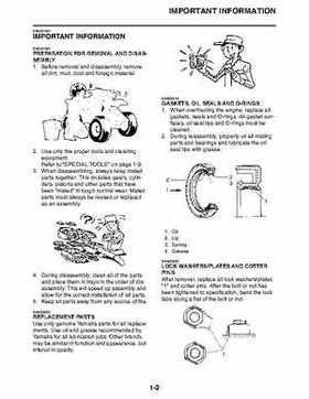 2011 Yamaha Raptor 125 Factory Service Manual, Page 9