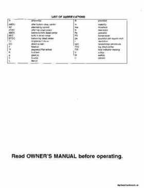 2000-2001 Kawasaki 1100 STX D.I. Jet Ski Factory Service Manual., Page 4