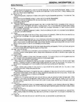2000-2001 Kawasaki 1100 STX D.I. Jet Ski Factory Service Manual., Page 9