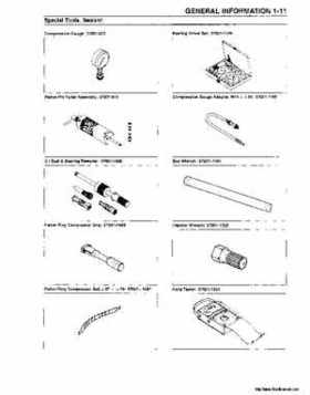 2000-2001 Kawasaki 1100 STX D.I. Jet Ski Factory Service Manual., Page 17