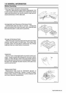 2004-2005 Kawasaki STX-15F Jet Ski Factory Service Manual., Page 12