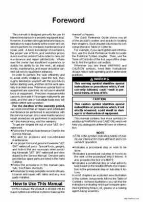 2004-2006 Kawasaki 900 STX Jet Ski Service Manual, Page 7