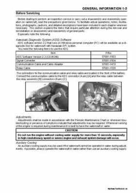 2005 Kawasaki STx-12F Jet Ski Factory Service Manual., Page 9