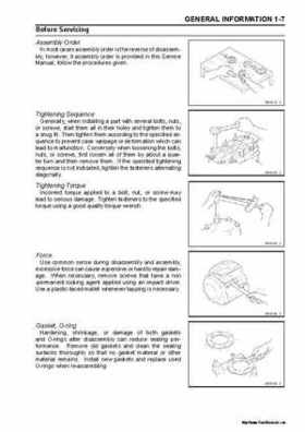2005 Kawasaki STx-12F Jet Ski Factory Service Manual., Page 13