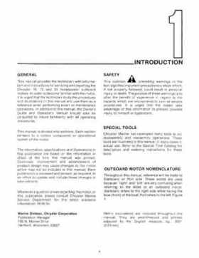 Chrysler 70, 75 and 85 HP Outboard Motors Service Manual OB 3438, Page 6