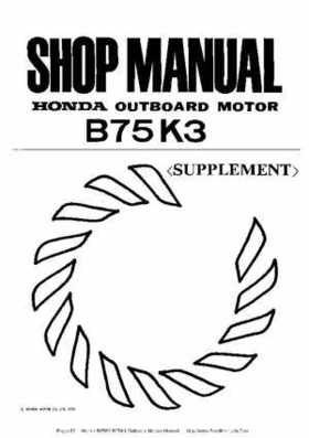Honda B75K2-B75K3 Outboard Motors Manual., Page 65