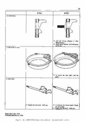 Honda B75K2-B75K3 Outboard Motors Manual., Page 71