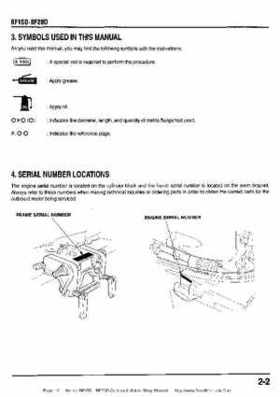Honda BF15D BF20D Outboard Motors Shop Manual., Page 10