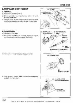 Honda BF15D BF20D Outboard Motors Shop Manual., Page 74