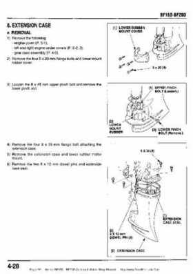 Honda BF15D BF20D Outboard Motors Shop Manual., Page 99
