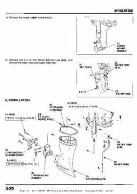Honda BF15D BF20D Outboard Motors Shop Manual., Page 100