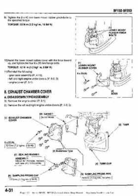 Honda BF15D BF20D Outboard Motors Shop Manual., Page 102