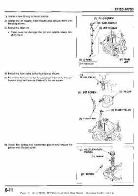 Honda BF15D BF20D Outboard Motors Shop Manual., Page 116