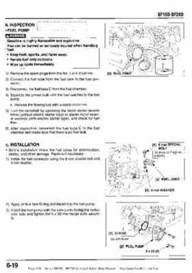 Honda BF15D BF20D Outboard Motors Shop Manual., Page 124