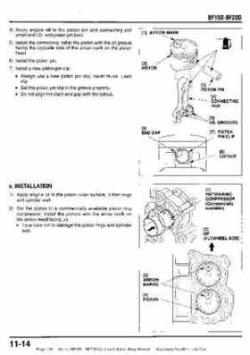Honda BF15D BF20D Outboard Motors Shop Manual., Page 196