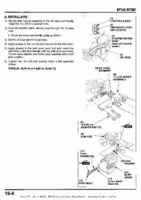Honda BF15D BF20D Outboard Motors Shop Manual., Page 255