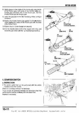 Honda BF15D BF20D Outboard Motors Shop Manual., Page 262