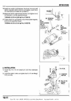 Honda BF15D BF20D Outboard Motors Shop Manual., Page 274