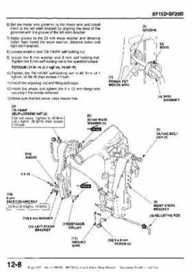 Honda BF15D BF20D Outboard Motors Shop Manual., Page 337