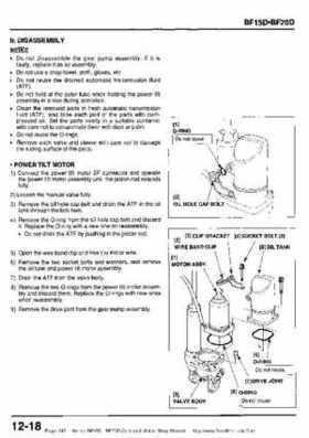 Honda BF15D BF20D Outboard Motors Shop Manual., Page 347