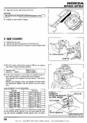 Honda BF20 BF2A Outboard Motors Manual, Page 19