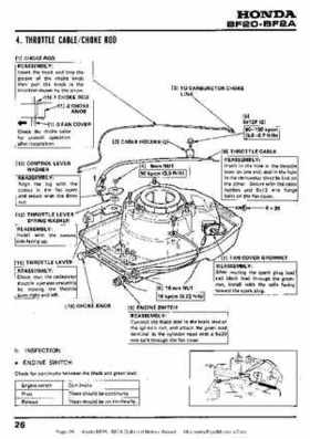 Honda BF20 BF2A Outboard Motors Manual, Page 26