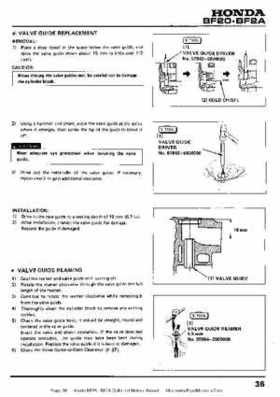 Honda BF20 BF2A Outboard Motors Manual, Page 36