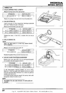 Honda BF20 BF2A Outboard Motors Manual, Page 37