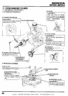 Honda BF20 BF2A Outboard Motors Manual, Page 40