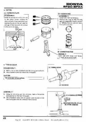 Honda BF20 BF2A Outboard Motors Manual, Page 41