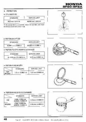 Honda BF20 BF2A Outboard Motors Manual, Page 42