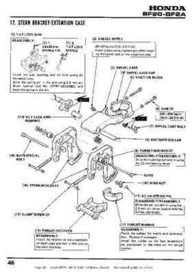 Honda BF20 BF2A Outboard Motors Manual, Page 46