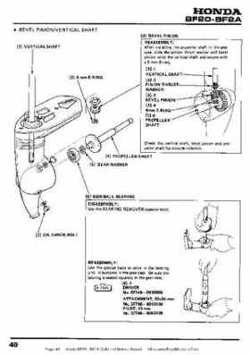 Honda BF20 BF2A Outboard Motors Manual, Page 49