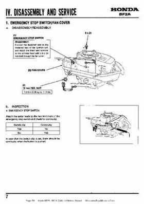 Honda BF20 BF2A Outboard Motors Manual, Page 59