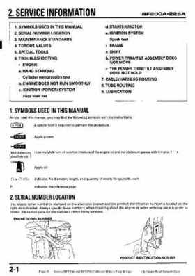 Honda BF200A BF225A Outboard Motors shop manual., Page 9