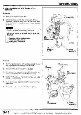 Honda BF200A BF225A Outboard Motors shop manual., Page 71