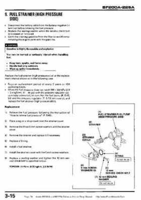 Honda BF200A BF225A Outboard Motors shop manual., Page 74