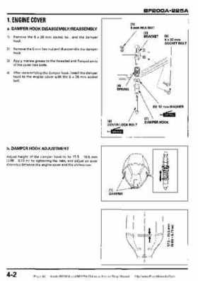 Honda BF200A BF225A Outboard Motors shop manual., Page 86