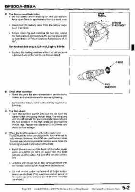 Honda BF200A BF225A Outboard Motors shop manual., Page 105