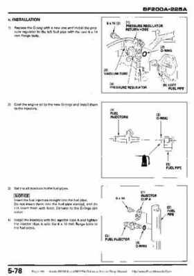 Honda BF200A BF225A Outboard Motors shop manual., Page 181