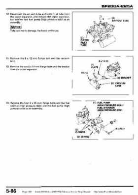 Honda BF200A BF225A Outboard Motors shop manual., Page 189